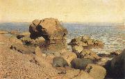 Isaac Levitan Sea bank rummaged oil painting artist